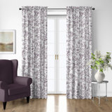 Tinsley Plum Cotton Rod Pocket Drapery Panel Set of 2