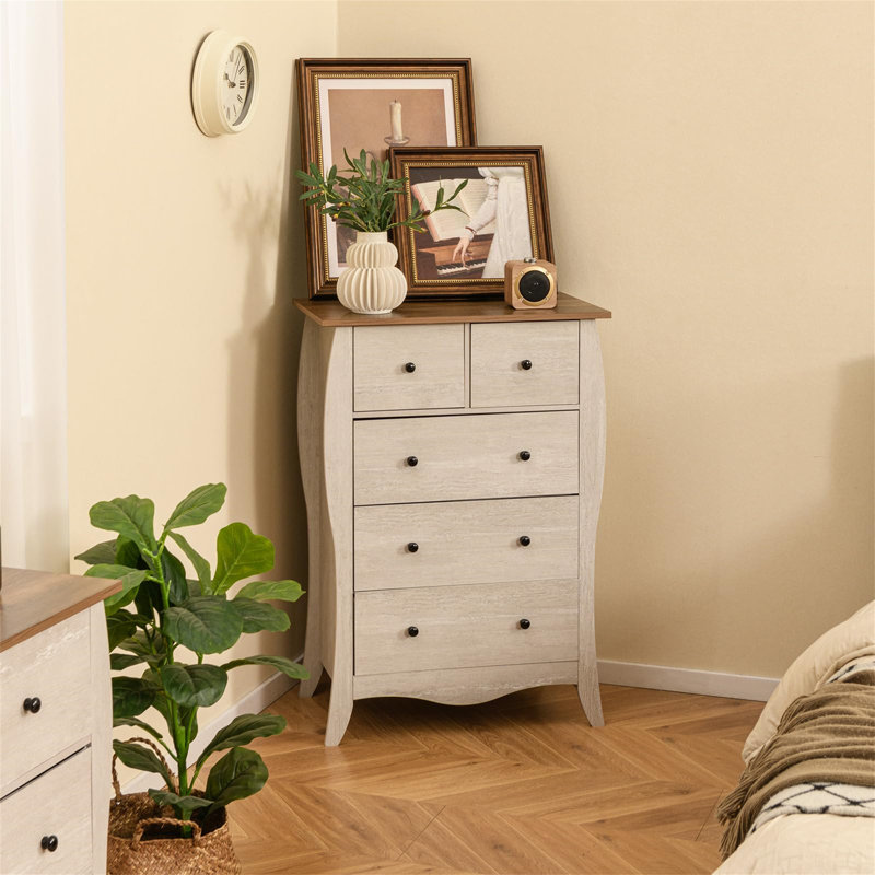 5 - Drawer Chest of Drawers, Grey