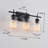 19"L Wall Mount Light 3-Light Armed Sconce E26 Socket with Clear Glass Glacier Shade (No Bulb)