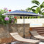 Parasol de patio extra large Outsunny 15 pi, parasol rectangulaire double face UPF30 + avec poignée à manivelle facile, 2 évents pour la piscine de jardin