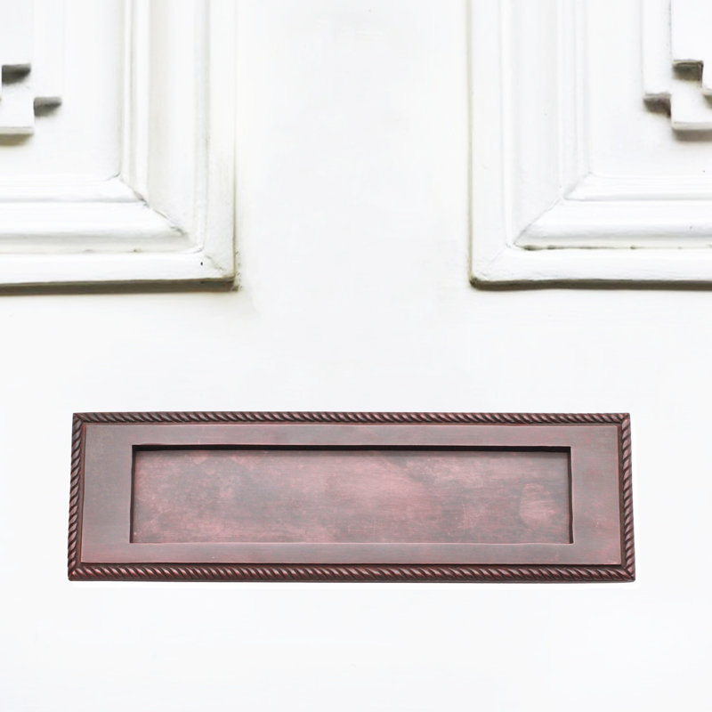 Georgian Letter Plate 250mm Satin Brass, Aged Bronze