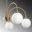 Lustre élégant en métal doré, 27,6 po de diamètre, 23,6 - 31,5 po de hauteur | 5 x douilles E14 de 40 W maximum | Hauteur non réglable, indice de protection IP20 | Parfait pour la décoration de salle à manger et de salon, conception luxueuse-2120433523
