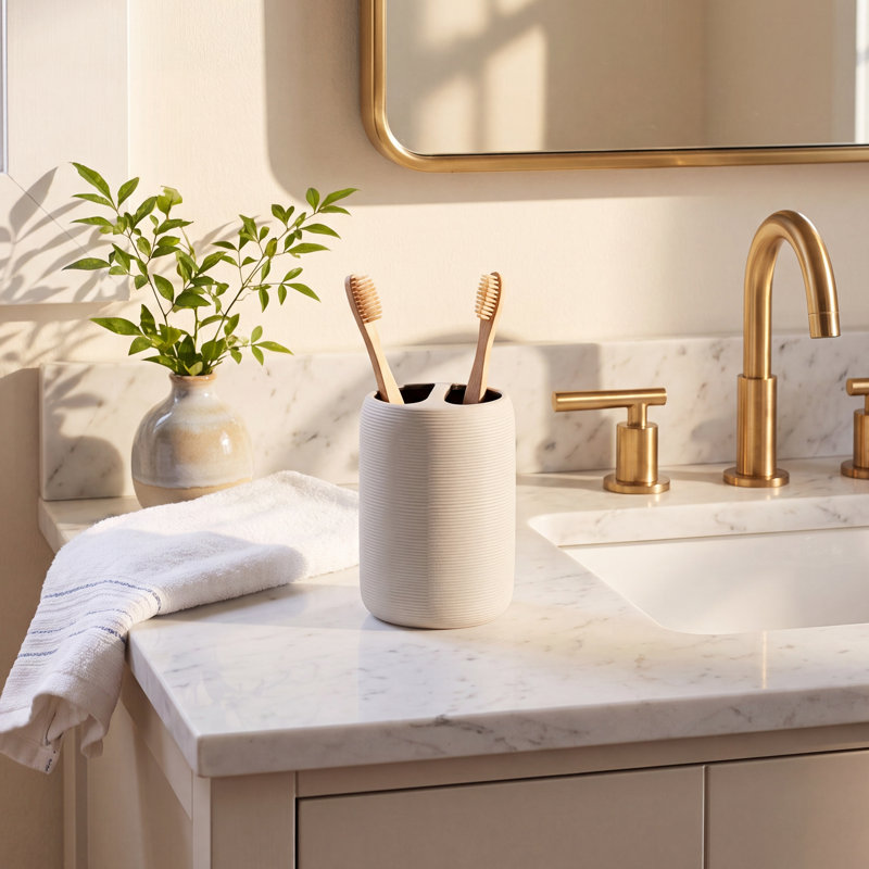 Hygge Porcelain China Toothbrush Holder
