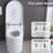 Remote Control Smart Toilet Bidet , Night , Heated Seat, Self-Cleaning Nozzle, Foot Sensor, Led Display With Sensor Open Control,