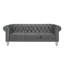 Canapé Chesterfield en velours à accoudoirs roulés 83,3 po Jabarion-932284228