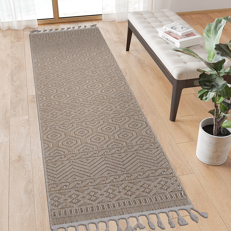 Tapis Ashveer en moka, Tapis de couloir 2 pi 2 po x 8 pi