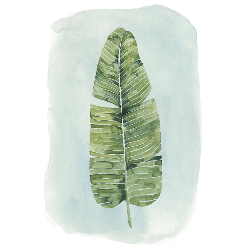 Paradise Palm Leaves IV by Grace Popp - Painting Print, 122cm H x 81cm W, Black Floater Framed