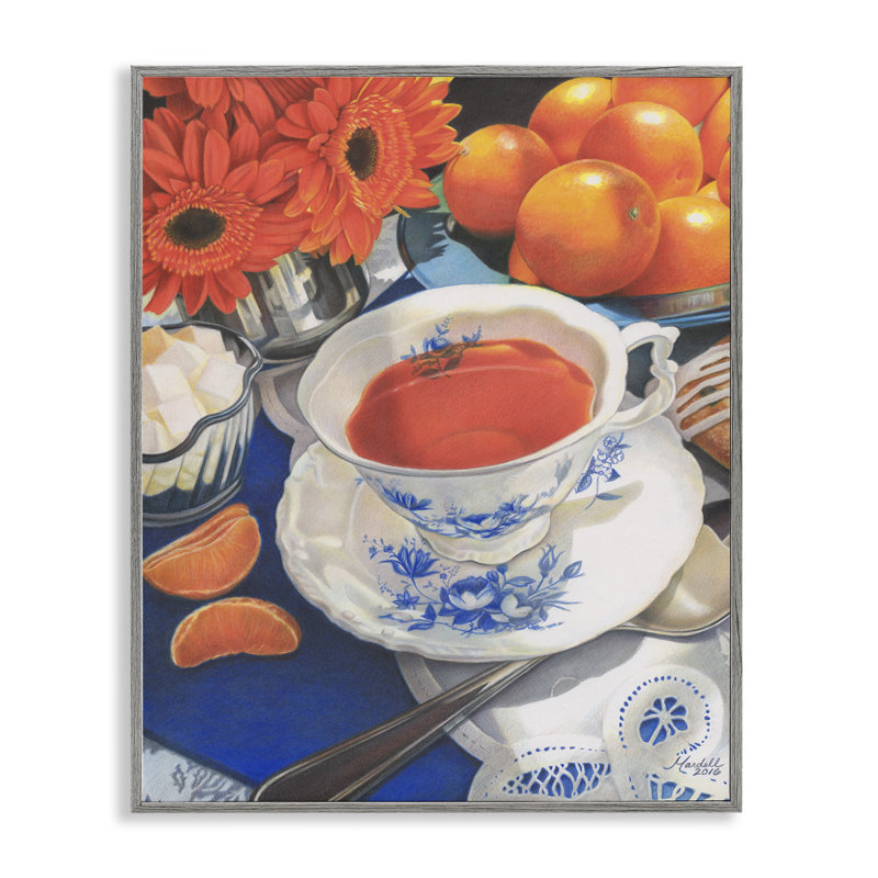 «Citrus Tea Time» par Mardell Schuster, Estampe numérique Farmhouse, H 20 po x l 16 po