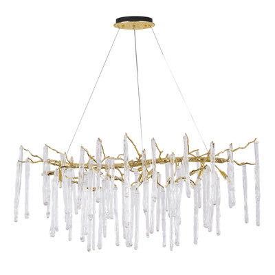 Lustre suspendu en verre 16 lumières Transitional