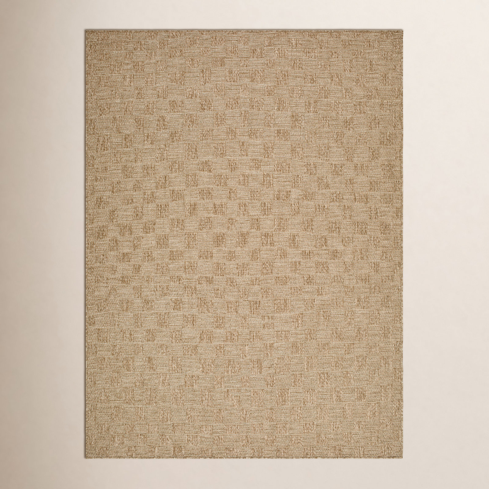 Talbot Brown Indoor/Outdoor Rug, Rectangle 5'3" x 7'