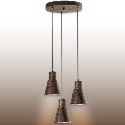Luminaire suspendu à hauteur réglable 3 lumières