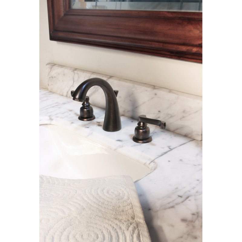 Sienna Widespread Bathroom Faucet with Drain Assembly, Antique Bronze
