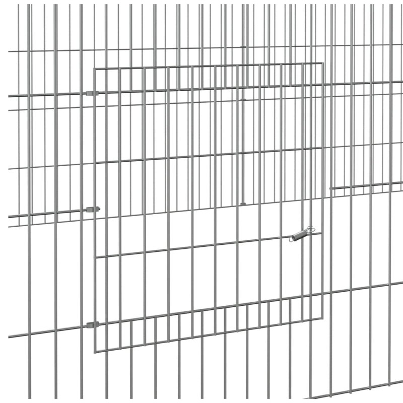 Cage à lapin en fer galvanisé, H 21,7 po x l 86,6 po x P 43,3 po