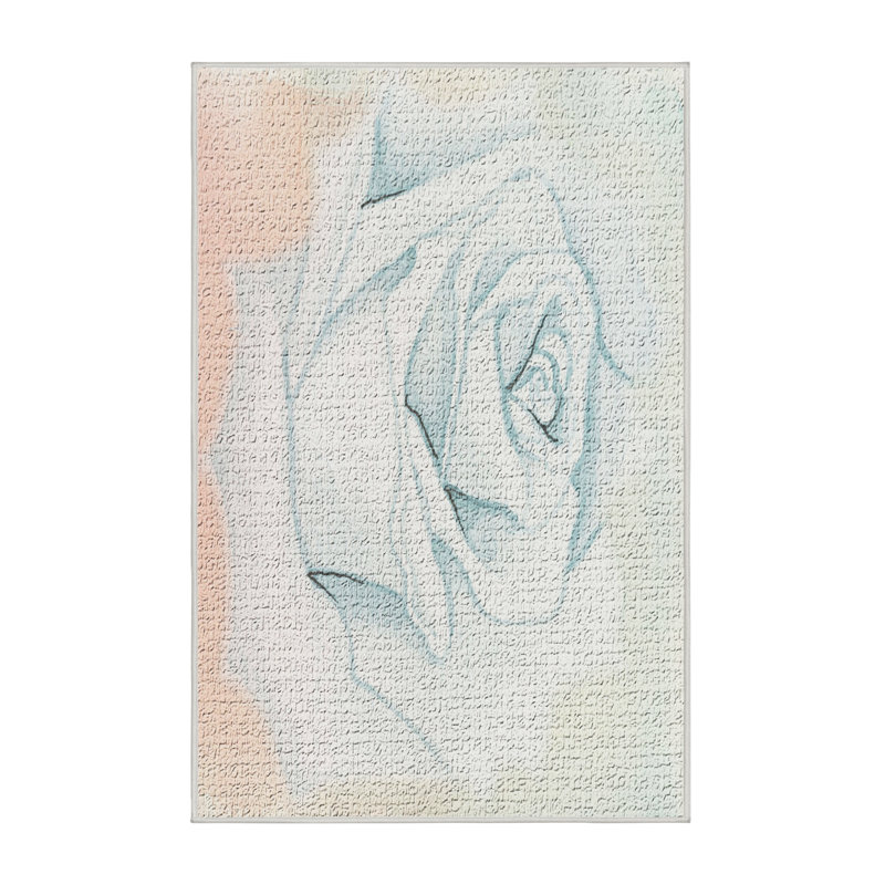 Tapis ivoire rose, Rectangle 3 pi x 5 pi