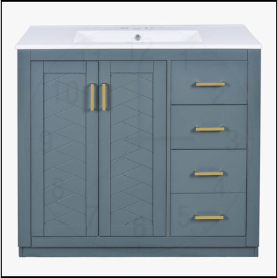 Meuble-lavabo 36 po avec lavabo en céramique