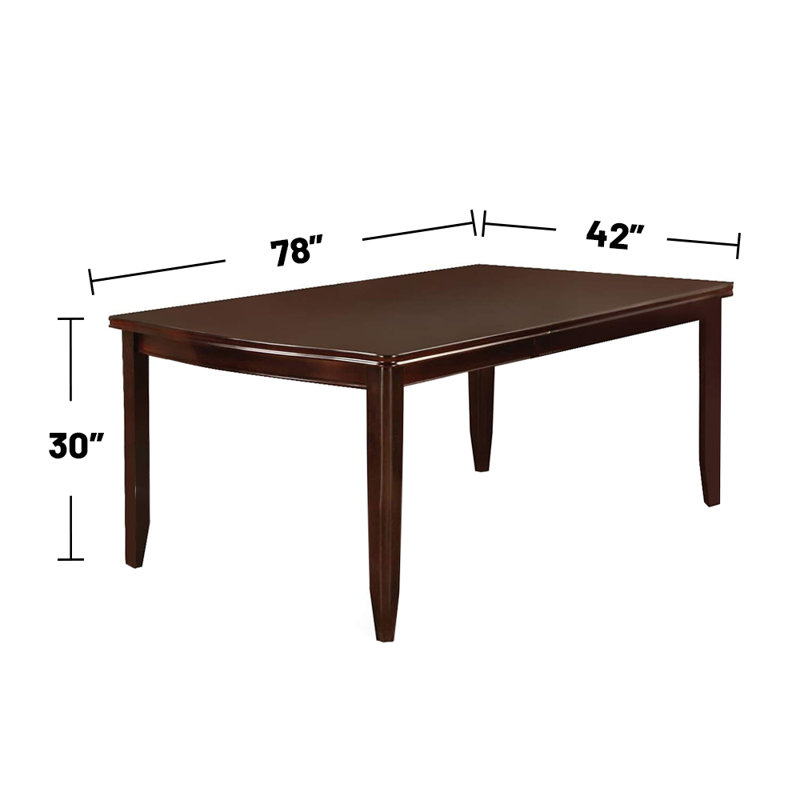 Adalade Extendable Four Leg Dining Set, 7 Pieces: 1 Table, 6 Chairs