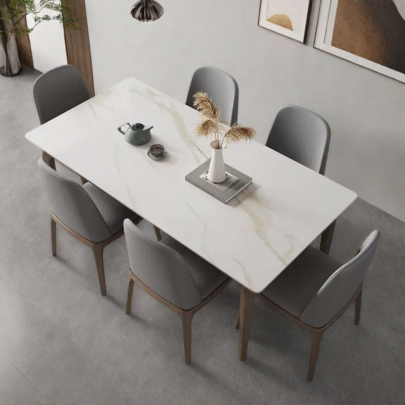 Small household rectangular solid wood table set, 29.52"H x 55.11"L x 31.49"W