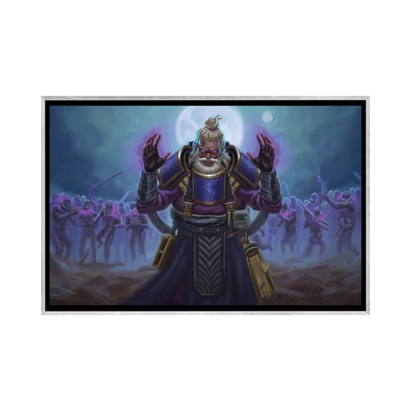 Paizo demi-page - reproduction d'art murale - toile encadrée, Argent, H 18 po x l 26 po