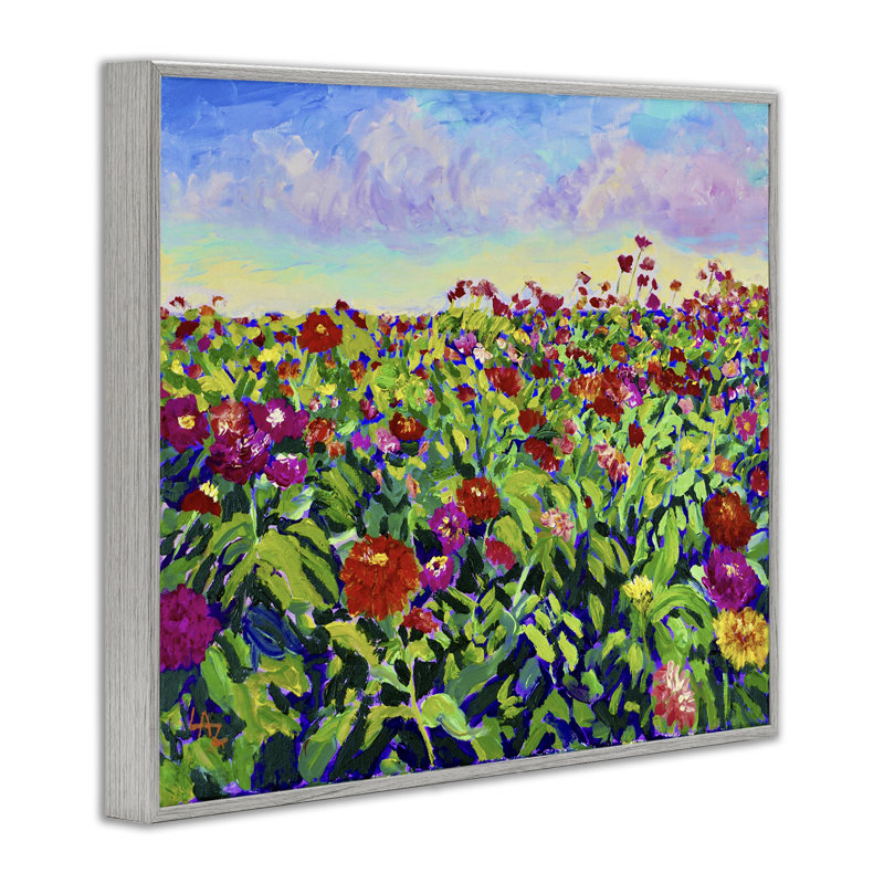 «Hot Summer Blooms», estampe numérique, conception par Lee Ann Zirbes, Estampe numérique Farmhouse, H 11 po x l 14 po