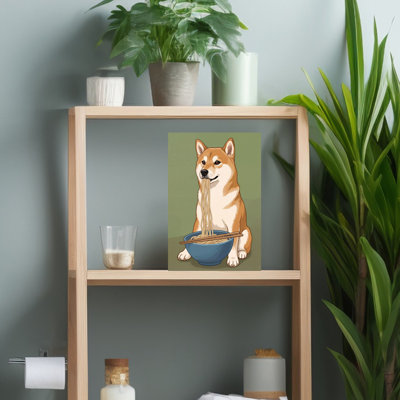 Art mural contemporain Shiba Inu