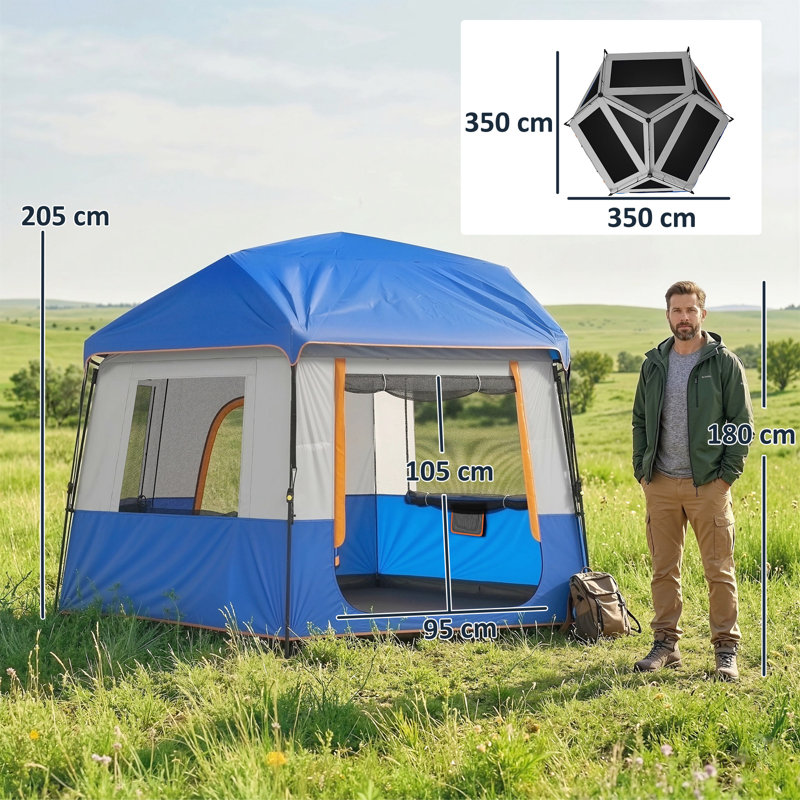 4 Person Tent, Blue
