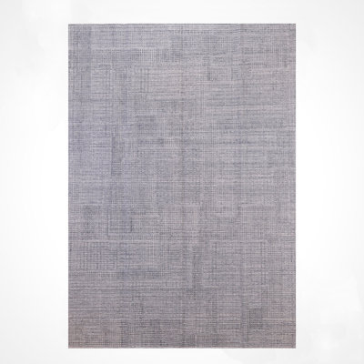 Original Hand Knotted Traditional Pattern Gray Wool and Cotton Rug