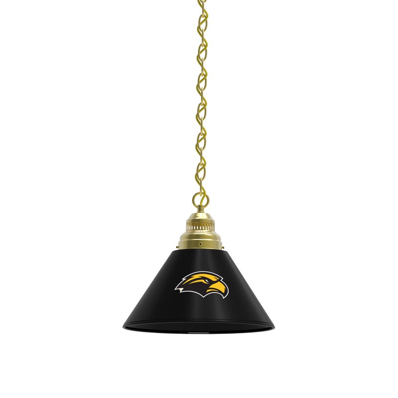 1 - Light Single Pendant, Brass, Southern Miss Golden Eagles