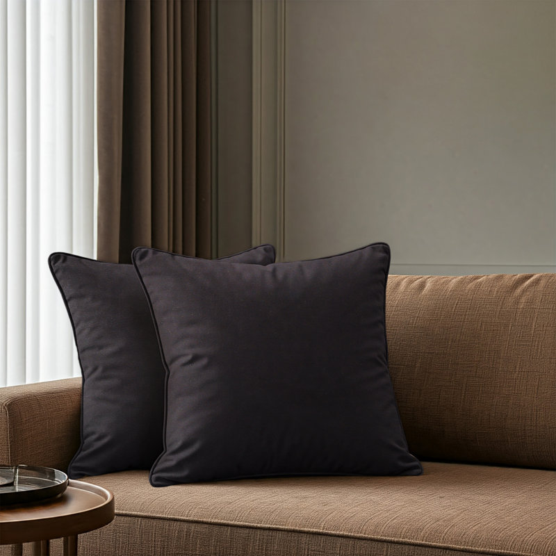 A1HC Luxurious Fine Soft Velvet Throw Pillow Cover, 20" x 20", Graphite