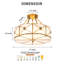 Lustre tambour moderne 4 lumières 17 po