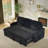 81" Reversible Sleeper Sofa Bed With Storage Chaise, 3-in-1 L-shaped Pull-out Couch Featuring Charging Station, Cup Holder & Side Pocket, Plush Corduroy Upholstery, for Living Room, Apartment-1615084445