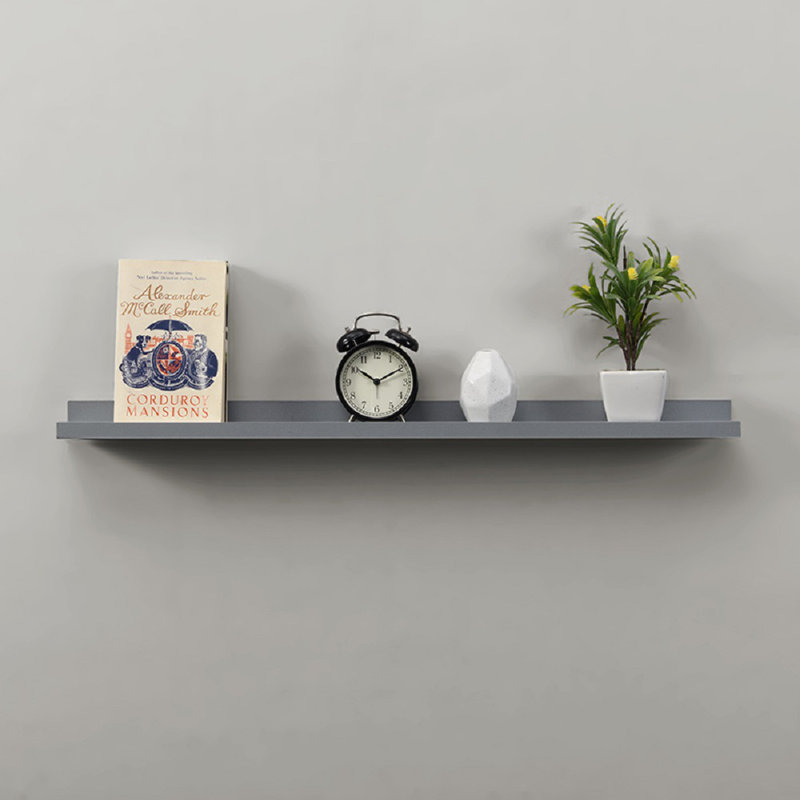 Ayrial 2 Piece Floating Shelf, Grey, 4cm H x 80cm W x 10cm D