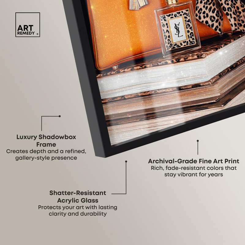 «Leopard Fall Glam» par Art Remedy, Noir, H 16 po x l 11 po