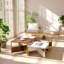 Christopher Knight Home, ensemble de 4 tables basses gigognes carrées en MDF, dimensions : 100 cm (L) x 100 cm (P) x 40 cm (H)