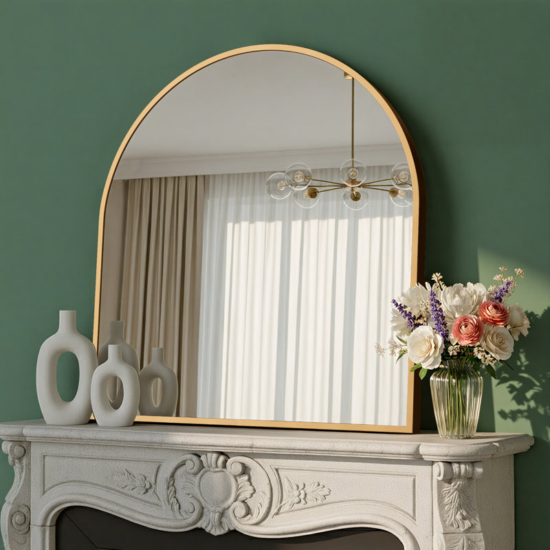 Metal Flat Mirror, Gold