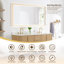 Meuble-lavabo double Siena de 72 po avec comptoir en pierre reconstituée blanche grainée et miroir