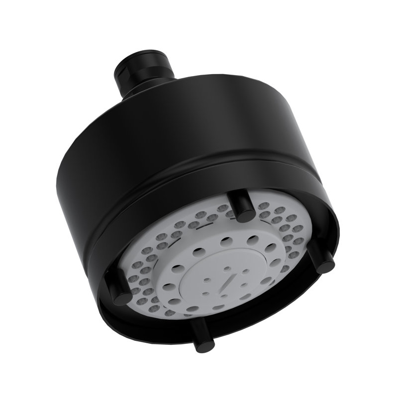 4" 5-Function Showerhead, Matte Black