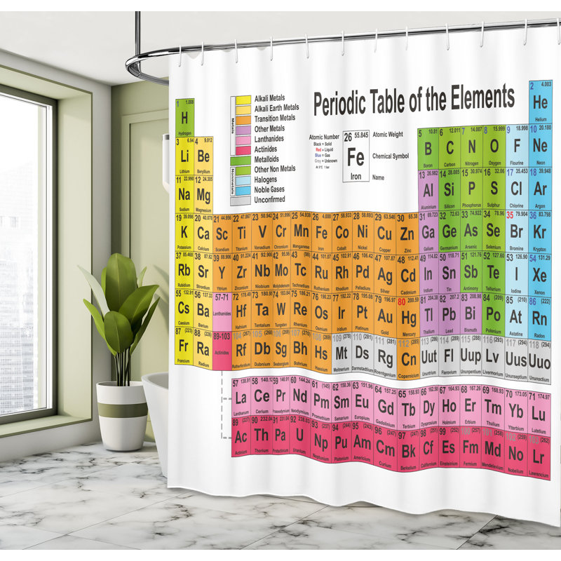 Ensemble de rideau de douche et crochets, H 75 po x l 69 po