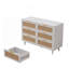 Console en rotin avec 6 tiroirs