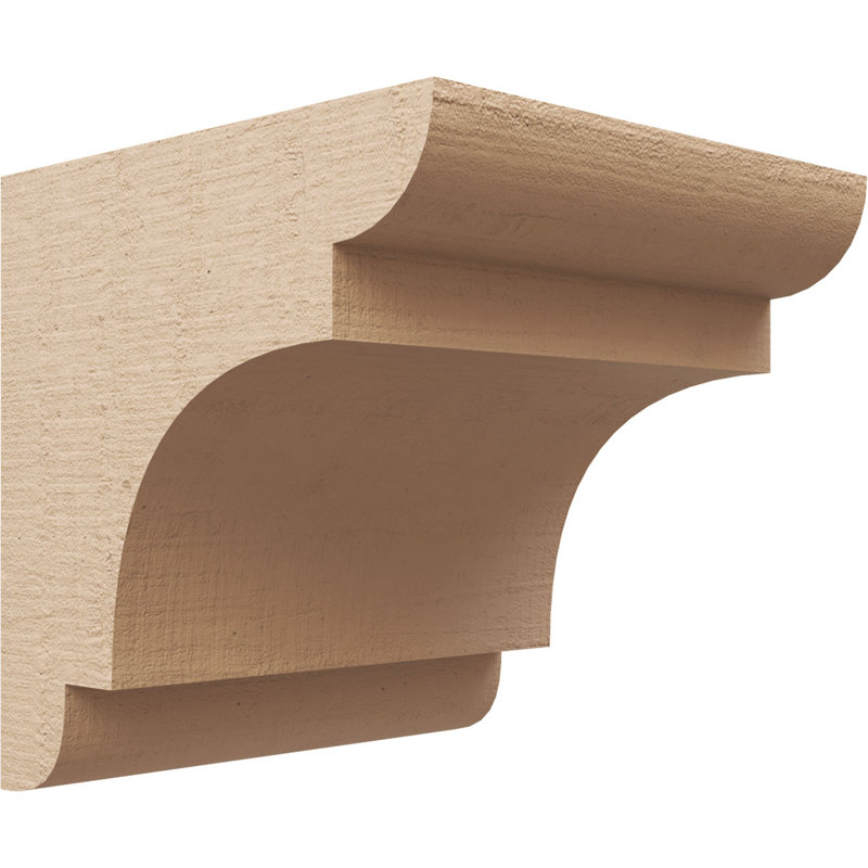 New Brighton cèdre brut grain de bois TimberThane Corbel, apprêté brun clair, H 10 po x l 10 po x P 10 po