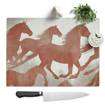 Horse Vol.2  Glass Chopping Board