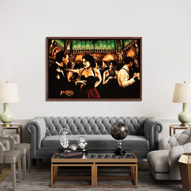 Glances 1 Piece Wall Art on Canvas, 152.5 cm H x 101.5 cm W, Classic Brown Wood Framed