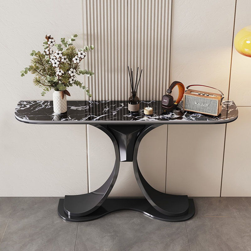 Console légère et luxueuse, Blacks Blanc, H 31,5 po x l 47,2 po x P 11,8 po, Noir