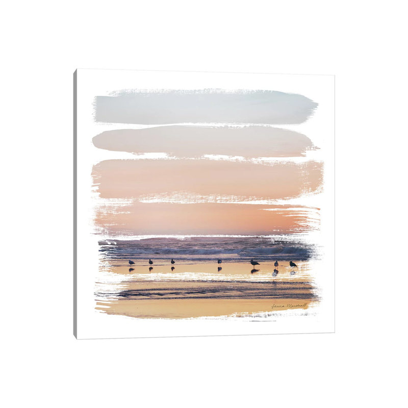 Sunset Stripes II by Laura Marshall - Wrapped Canvas Gallery-Wrapped Canvas Giclée, 30.48 cm H x 30.48 cm W