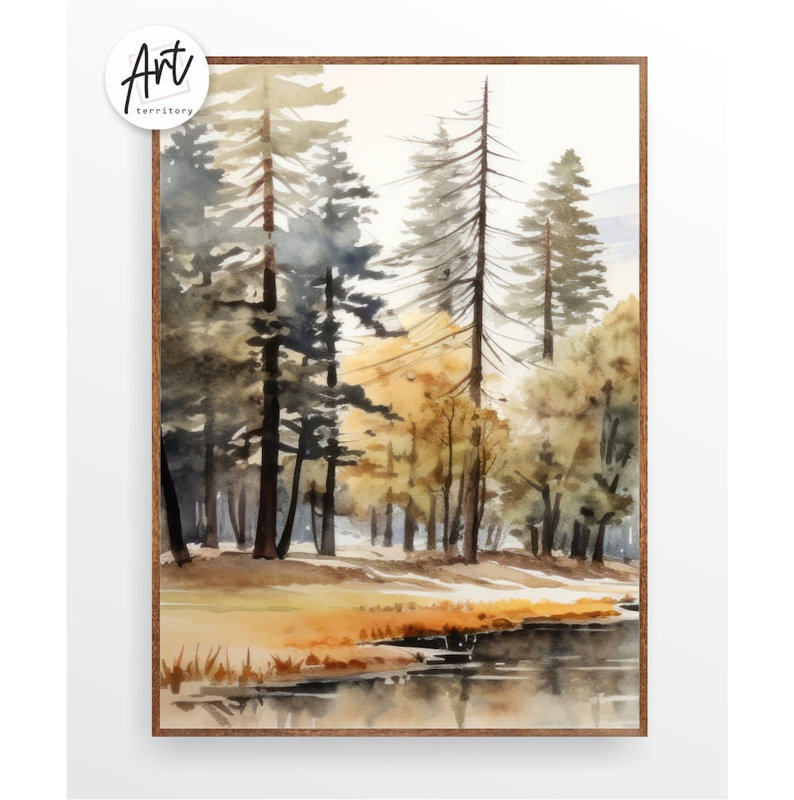 Ensemble de 3 impressions murales Yosemite National Park, Mountains Fall, Toile tendue, H 40 po x l 90 po x P 1,5 po