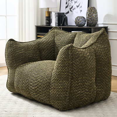 Pouf en chenille avec mousse résiliente - Idéal pour le confort des adultes dans le salon, la chambre, pour les jeux, la lecture ou devant la télévision. Carré et confortable, conçu pour les adultes.