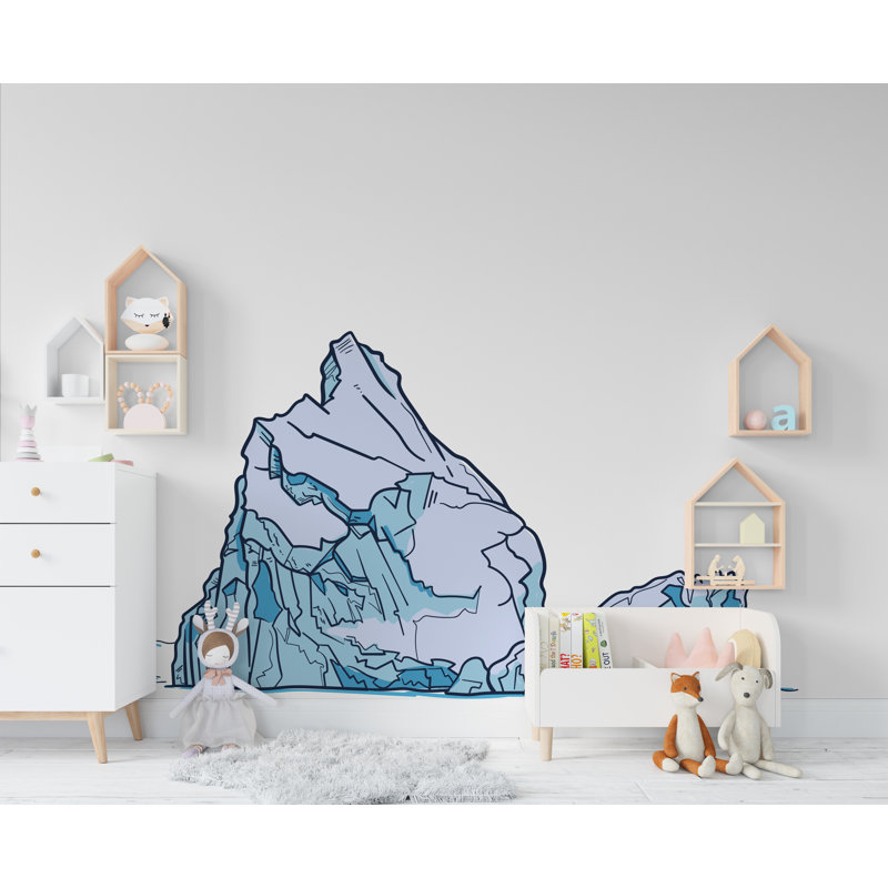Iceberg Wall Decal, Arctic Inspired Home Decor, Arctic Wonderland Wall Art Decal, Iceberg Wall Sticker, Nursery Vinyl Wall Decor 246LU