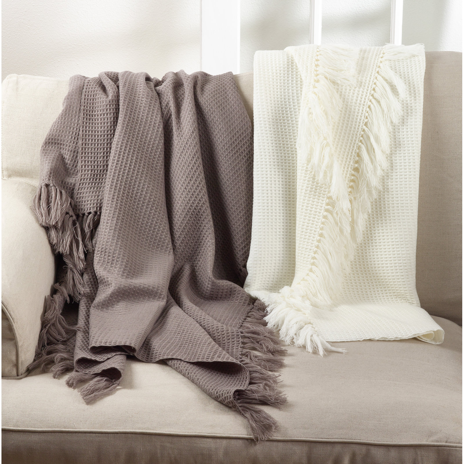 Loomis Throw Blanket, Warm Gray