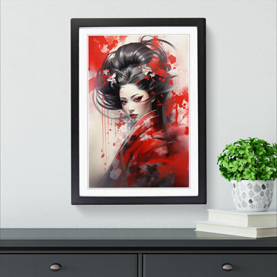 Geisha Symbolism Art - Framed Print
