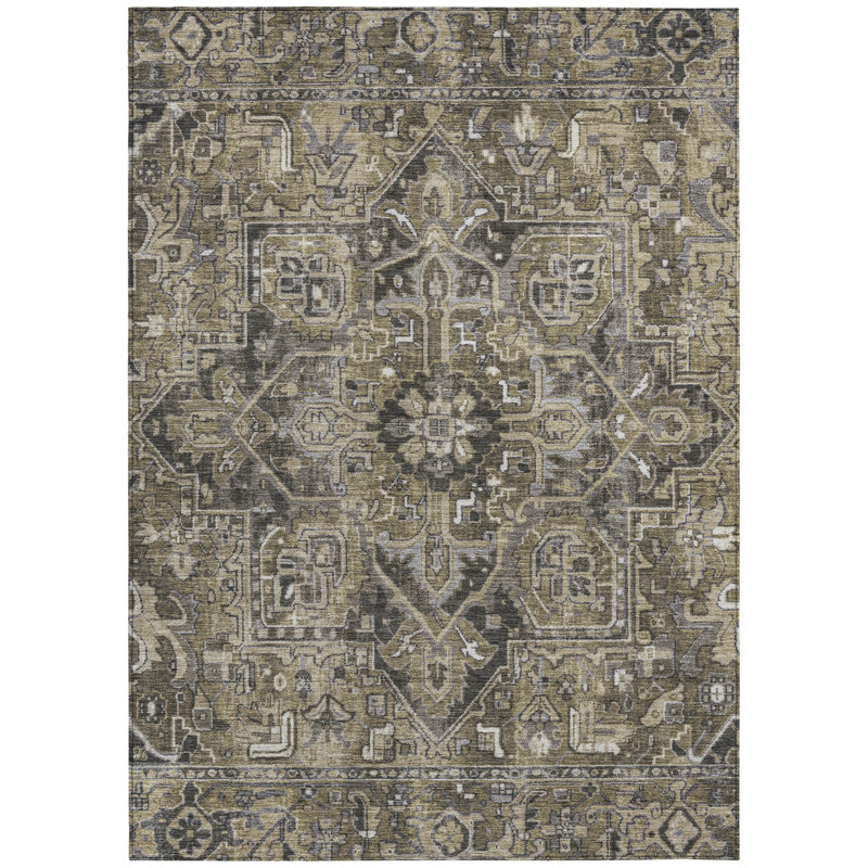 Fordbridge Washable Oriental Indoor / Outdoor Rug, Rectangle 3' x 5'