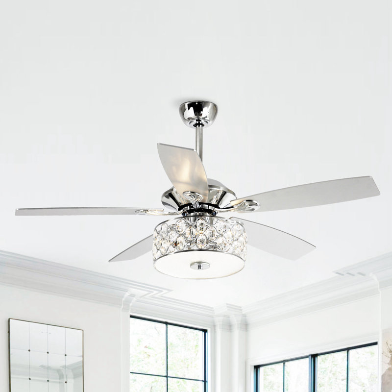 Ventilateur de plafond 52 pales en cristal 52 po avec télécommande et ensemble d'éclairage inclus Bartell